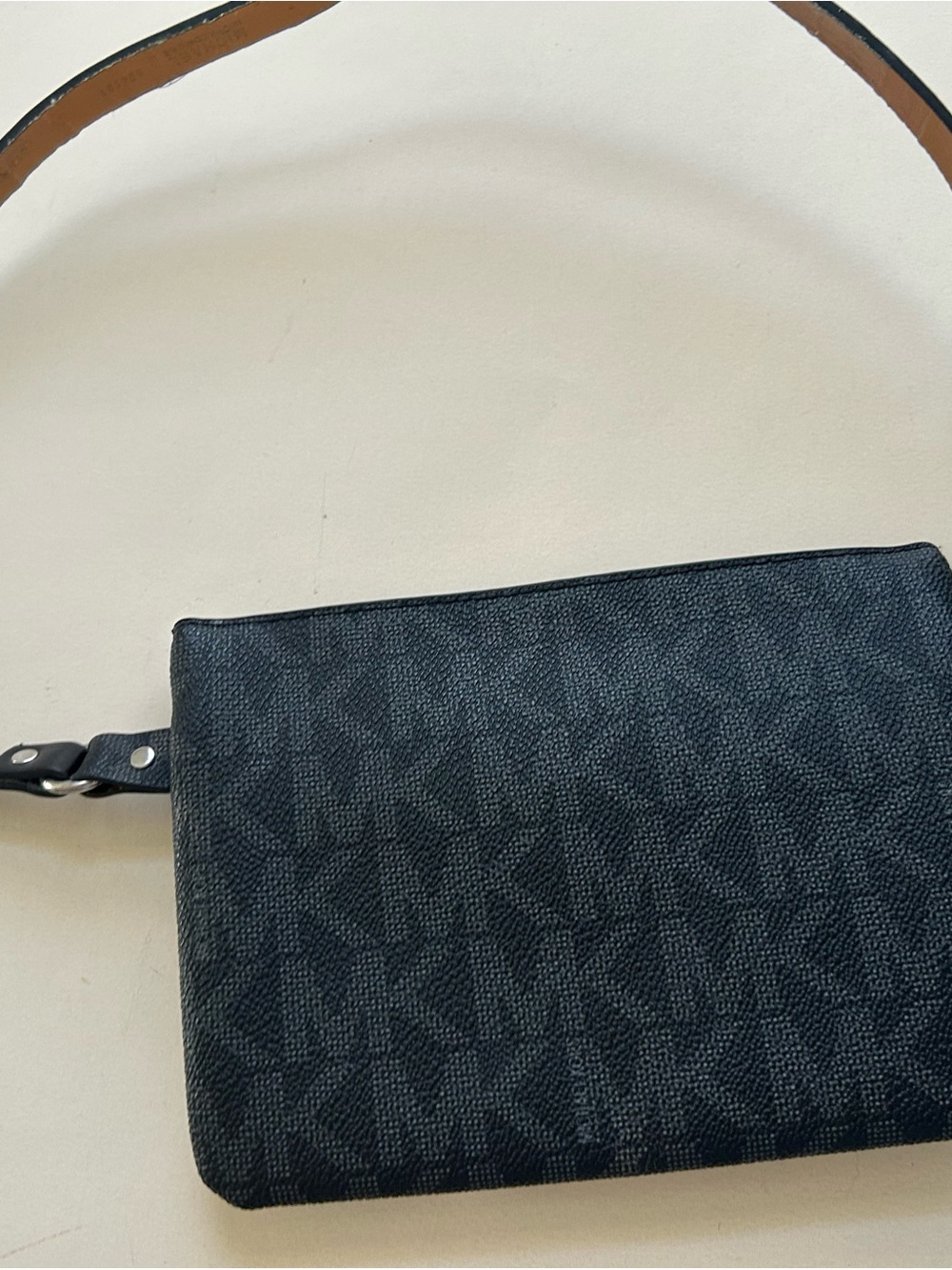 Michael Kors Black Logo Chain Belt Bag - Picture 5 of 9